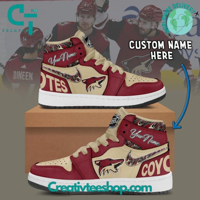 NHL Arizona Coyotes Air Jordan 1 Sneaker - soulcals.com
