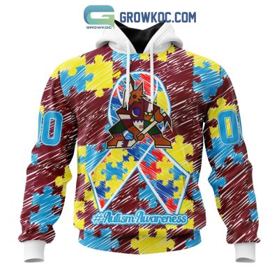 NHL Arizona Coyotes Puzzle Autism Awareness Personalized Hoodie T Shirt