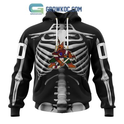 NHL Arizona Coyotes Special Skeleton Costume For Halloween Hoodie T Shirt