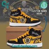 NHL Boston Bruins Air Jordan 1 Sneaker - soulcals.com