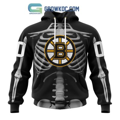 NHL Boston Bruins Special Skeleton Costume For Halloween Hoodie T Shirt