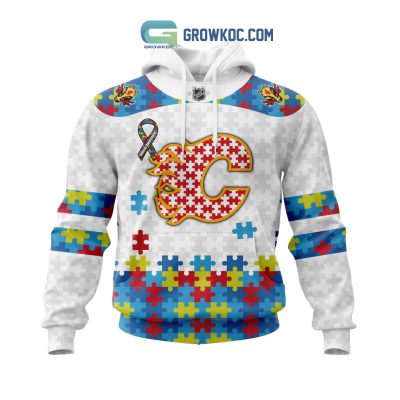 NHL Calgary Flames Autism Awareness Personalized Hoodie T Shirt