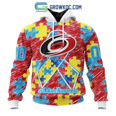 NHL Carolina Hurricanes Puzzle Autism Awareness Personalized Hoodie T Shirt