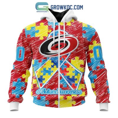 NHL Carolina Hurricanes Puzzle Autism Awareness Personalized Hoodie T Shirt