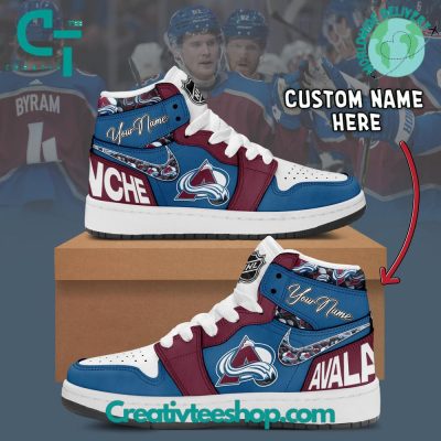 NHL Colorado Avalanche Air Jordan 1 Sneaker - soulcals.com