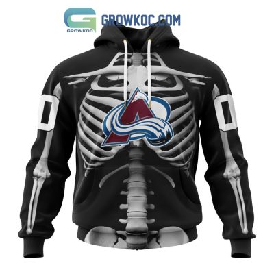 NHL Colorado Avalanche Special Skeleton Costume For Halloween Hoodie T Shirt