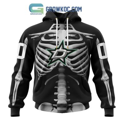 NHL Dallas Stars Special Skeleton Costume For Halloween Hoodie T Shirt