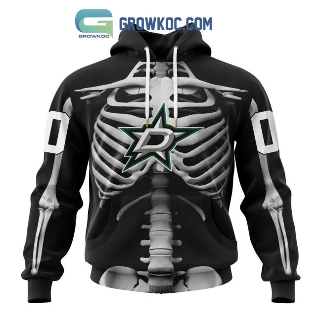 NHL Dallas Stars Special Skeleton Costume For Halloween Hoodie T Shirt