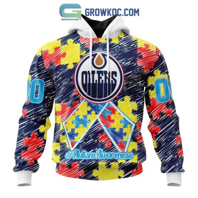 NHL Edmonton Oilers Puzzle Autism Awareness Personalized Hoodie T Shirt