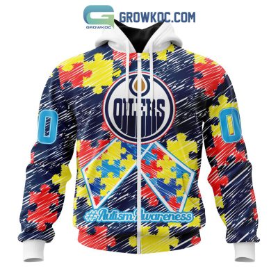 NHL Edmonton Oilers Puzzle Autism Awareness Personalized Hoodie T Shirt