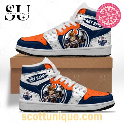 NHL Edmonton Oilers Special Team Mascot Air Jordan 1 High Top Sneakers -Soulcals.com