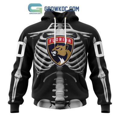 NHL Florida Panthers Special Skeleton Costume For Halloween Hoodie T Shirt
