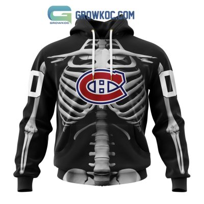 NHL Montreal Canadiens Special Skeleton Costume For Halloween Hoodie T Shirt