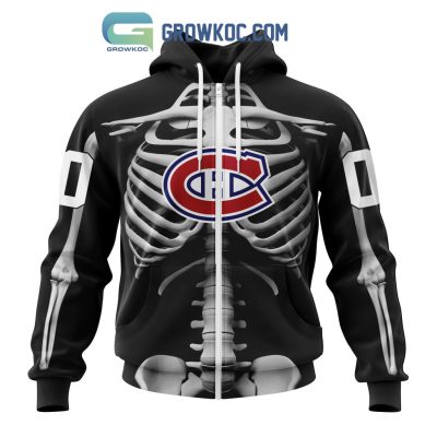 NHL Montreal Canadiens Special Skeleton Costume For Halloween Hoodie T Shirt