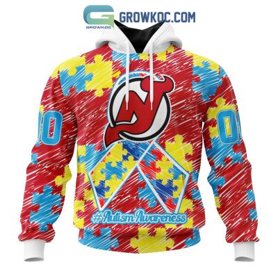 NHL New Jersey Devils Puzzle Autism Awareness Personalized Hoodie T Shirt