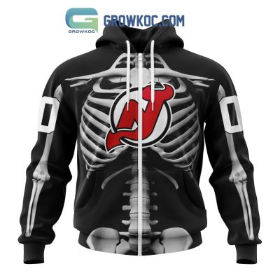 NHL New Jersey Devils Special Skeleton Costume For Halloween Hoodie T Shirt