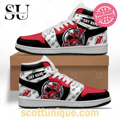 NHL New Jersey Devils Special Team Mascot Air Jordan 1 High Top Sneakers -Soulcals.com