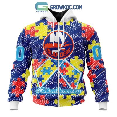 NHL New York Islanders Puzzle Autism Awareness Personalized Hoodie T Shirt