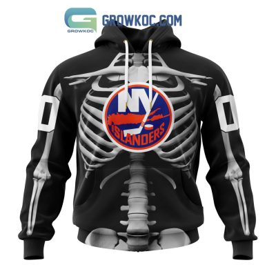 NHL New York Islanders Special Skeleton Costume For Halloween Hoodie T Shirt