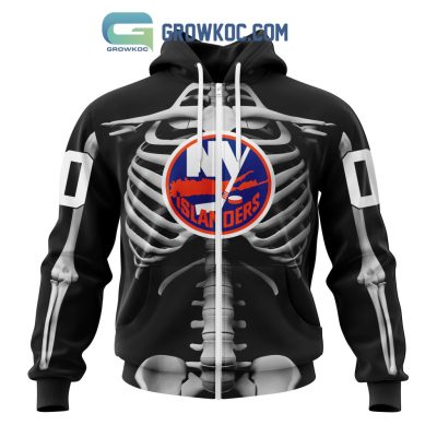 NHL New York Islanders Special Skeleton Costume For Halloween Hoodie T Shirt