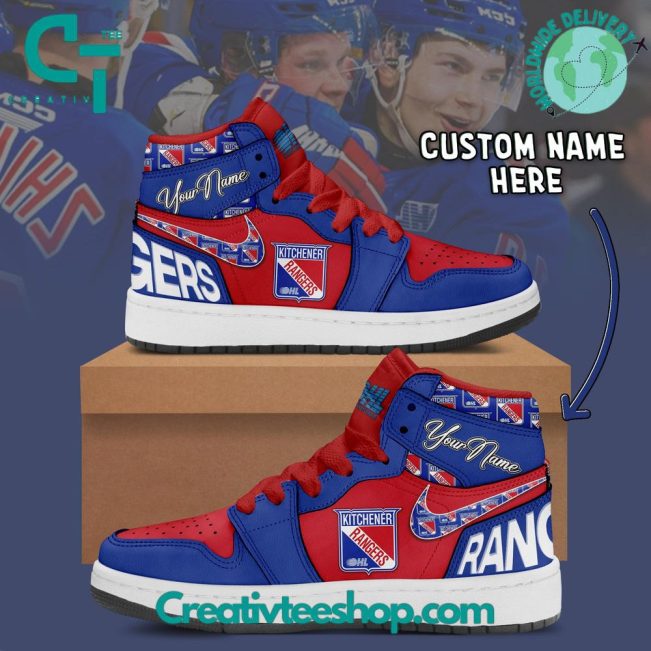NHL New York Rangers Air Jordan 1 Sneaker - soulcals.com