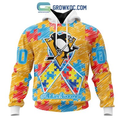 NHL Pittsburgh Penguins Puzzle Autism Awareness Personalized Hoodie T Shirt
