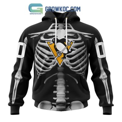 NHL Pittsburgh Penguins Special Skeleton Costume For Halloween Hoodie T Shirt