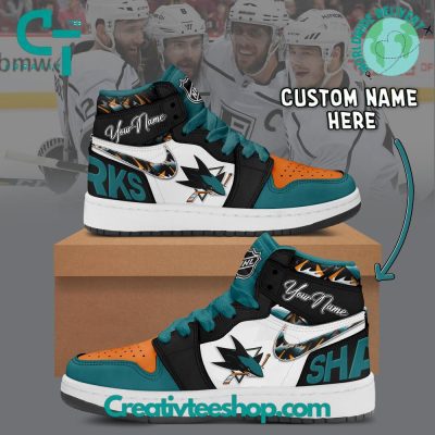 NHL San Jose Sharks Air Jordan 1 Sneaker - soulcals.com