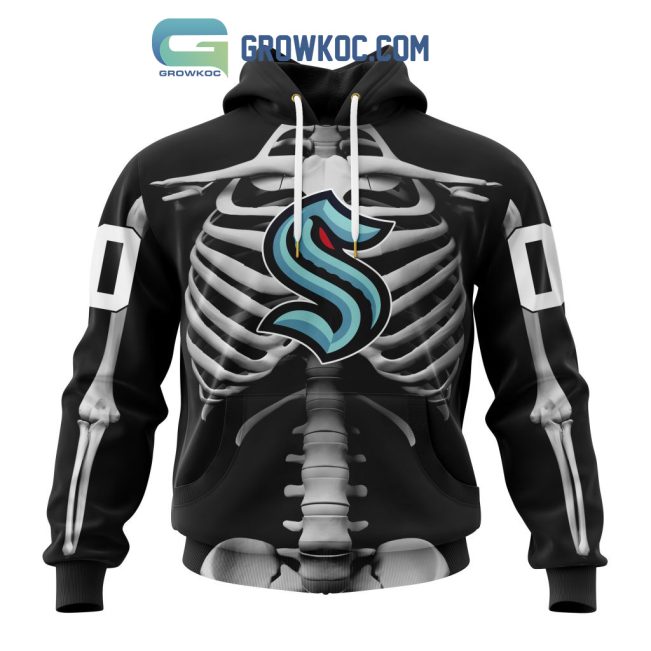 NHL Seattle Kraken Special Skeleton Costume For Halloween Hoodie T Shirt