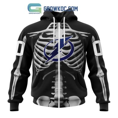 NHL Tampa Bay Lightning Special Skeleton Costume For Halloween Hoodie T Shirt
