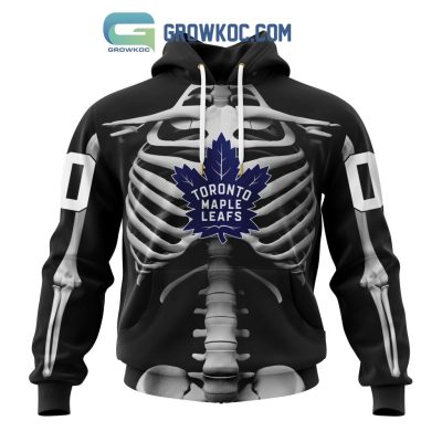NHL Toronto Maple Leafs Special Skeleton Costume For Halloween Hoodie T Shirt