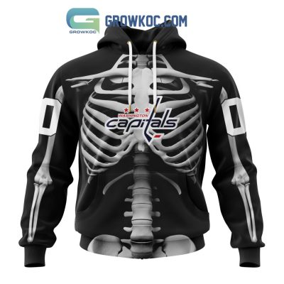 NHL Washington Capitals Special Skeleton Costume For Halloween Hoodie T Shirt