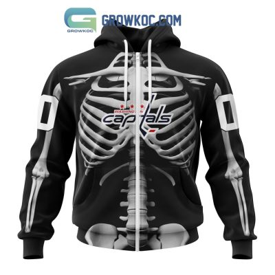 NHL Washington Capitals Special Skeleton Costume For Halloween Hoodie T Shirt