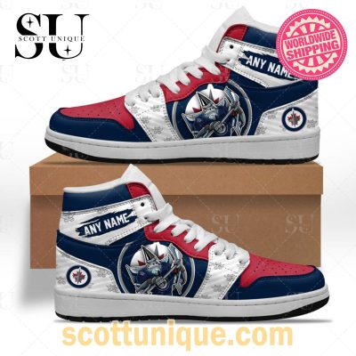 NHL Winnipeg Jets Special Team Mascot Air Jordan 1 High Top Sneakers -Soulcals.com