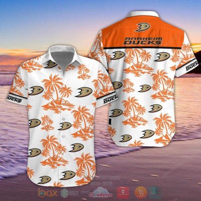 Nhl Anaheim Ducks Palm Tree Hawaiian Shirt, Shorts - Hot Sale 2025
