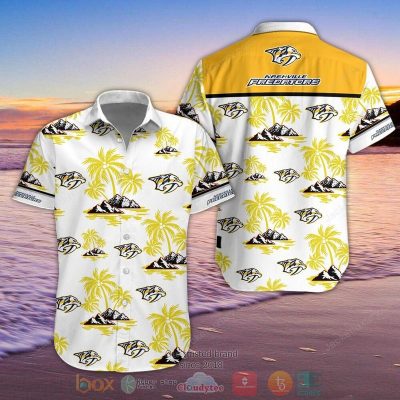 Nhl Nashville Predators Palm Tree Hawaiian Shirt, Shorts - Hot Sale 2025