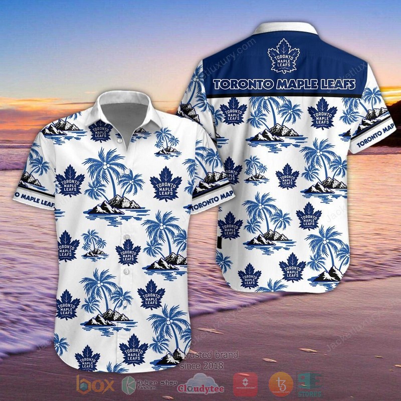 Nhl Toronto Maple Leafs Palm Tree Hawaiian Shirt, Shorts - Hot Sale 2025 Nhl Toronto Maple Leafs Palm Tree Hawaiian Shirt, Shorts - Hot Sale 2025