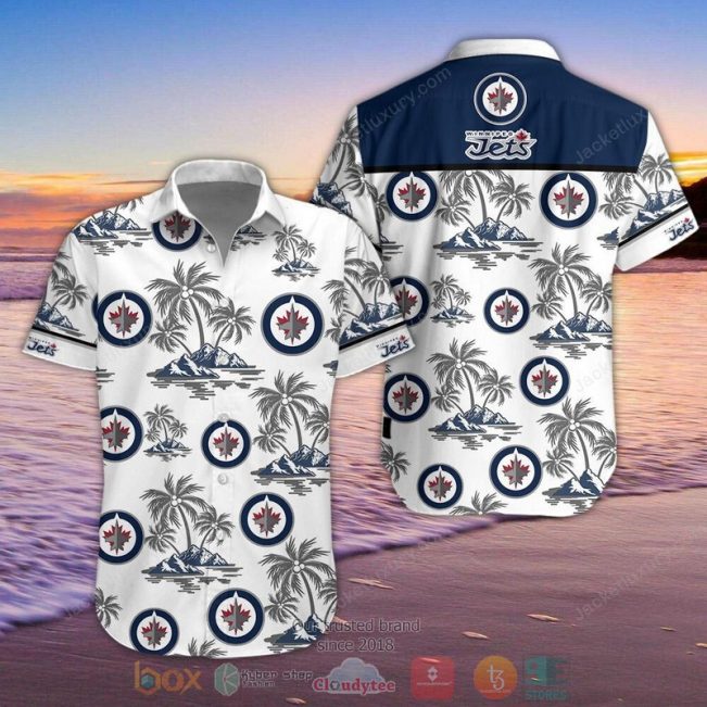 Nhl Winnipeg Jets Palm Tree Hawaiian Shirt, Shorts - Hot Sale 2025