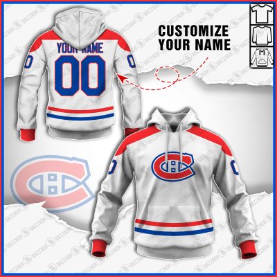 Personalize name and number hoodie 1958-59 Charlie Hodge Montreal Canadiens Game Worn Jersey