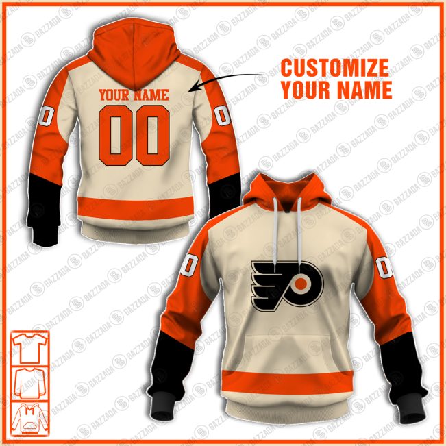 Personalize name and number hoodie 1970-71 Simon Nolet Philadelphia Flyers Game Worn Jersey