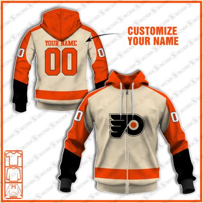 Personalize name and number hoodie 1970-71 Simon Nolet Philadelphia Flyers Game Worn Jersey