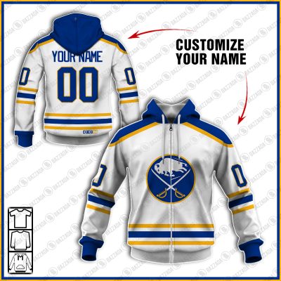 Personalize name and number hoodie 1987-88 Ed Hospodar Buffalo Sabres Game Worn Jersey