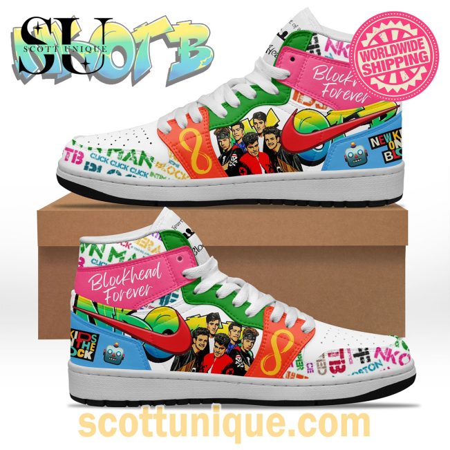 NKOTB Blockhead Forever Nike Air Jordan 1 High Top Sneaker -Soulcals.com