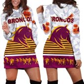 Nrl Brisbane Broncos Anzac Day Simple Style White Women Hoodie Dress 4211.jpg - demo10