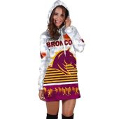 Nrl Brisbane Broncos Anzac Day Simple Style White Women Hoodie Dress 2.jpg - demo10