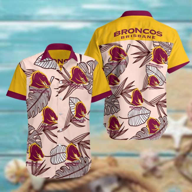 NRL Brisbane Broncos Beach Hawaiian Shirt