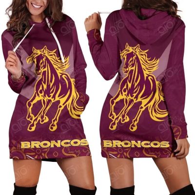 NRL Brisbane Broncos Indigenous Women Hoodie Dress