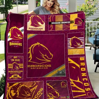 NRL Brisbane Broncos Quilt Blanket V5