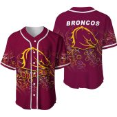 NRL Brisbane Broncos Rugby Indigenous Baseball Jersey