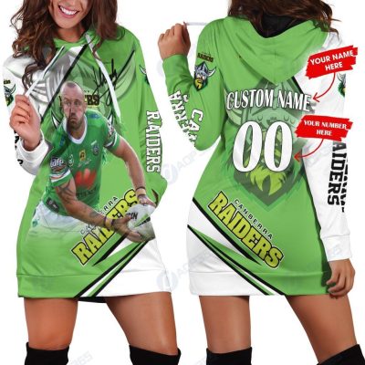 NRL Canberra Raiders Custom Name Women Hoodie Dress